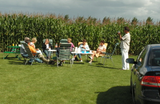 Familie voor de mais Camping De Krammer
